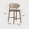 VELARO Scandinavian Fabric Bar Stool