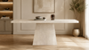 ARVON Wabi Sabi Travertine Dining Table