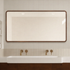WALORA Contemporary Wooden Bathroom Mirror
