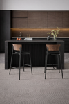 IVARO Industrial Wooden Bar Stool