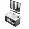 VELORA Contemporary Metal Bathroom Vanity