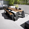 LUNARO Contemporary Metal Outdoor Dining Set