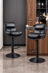 LAVENO Contemporary Leather Bar Stool