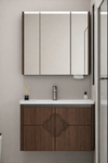 NIVARO Contemporary Metal Bathroom Vanity