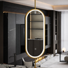 OVARO Modern Glass Floor Mirror