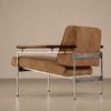 VELARO Industrial Velvet Armchair
