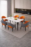 LAVEN Scandinavian Leather Dining Chair