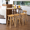 ARVIK Scandinavian Wooden Bar Stool