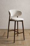 VELARO Scandinavian Fabric Bar Stool