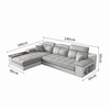 NOREVA Contemporary Fabric Sofa