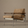 VELARO Industrial Velvet Armchair