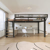FIRANO Industrial Metal Loft Bed Frame