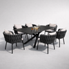 VELARO Contemporary Sintered Stone Outdoor Dining Set