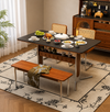 VELORA Modern Flatboard Dining Table