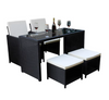 RAVENO Contemporary Rattan Outdoor Dining Set