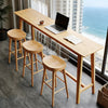 ACRYVA Contemporary Wooden Bar Table