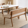 ASKOR Scandinavian Leather Bench