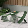 LUNARO Scandinavian Metal Outdoor Dining Set