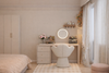FLORIN Minimalistic Boucle Vanity Stool