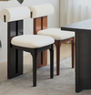 RUNDVIK Japandi Boucle Dining Chair