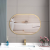 ELVORA Contemporary Metal Bathroom Mirror