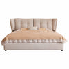 CREMIO Minimalistic Leather Bed Frame