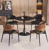 MÖRKVAL Modern Leather Dining Chair