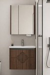 NIVARO Contemporary Metal Bathroom Vanity