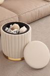 CREMO Modern Velvet Vanity Stool