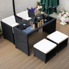 RAVENO Contemporary Rattan Outdoor Dining Set