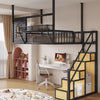 LOFTRA Industrial Metal Loft Bed Frame