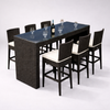 ARVITO Contemporary Rattan Bar Set