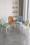 LUNERO Scandinavian Leather Dining Chair