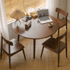 SVENDA Nordic Wooden Round Folding Dining Table