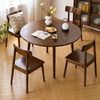 SVENDA Nordic Wooden Round Folding Dining Table