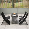 LUNARO Scandinavian Metal Outdoor Dining Set