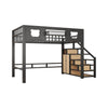 NORVIA Scandinavian Metal Loft Bed Frame