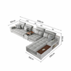 NOREVA Contemporary Fabric Sofa