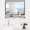 LORVEN Contemporary Metal Bathroom Mirror