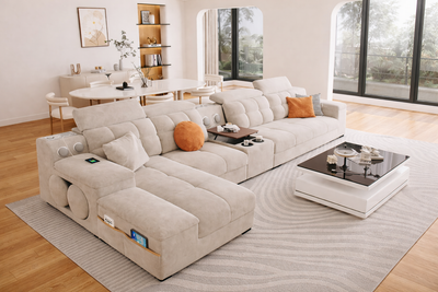 NIVORA Minimalistic Fabric Sofa