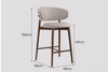 VELARO Scandinavian Fabric Bar Stool