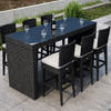 ARVITO Contemporary Rattan Bar Set