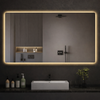 LUMIRA Contemporary Glass Bathroom Mirror