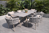 VELARO Contemporary Sintered Stone Outdoor Dining Set