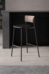 IVARO Industrial Wooden Bar Stool