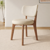 AURELIA Cream Style Upholstered Leather Dining Chair