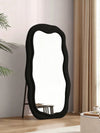 VELARO Minimalistic Velvet Floor Mirror