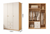 ORLIVO Scandinavian Wooden Wardrobe