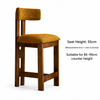 VELARO Contemporary Linen Bar Stool