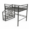 ELVORA Contemporary Metal Loft Bed Frame